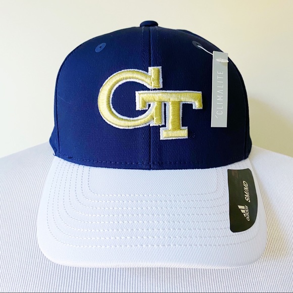 adidas Other - Adidas Georgia Tech Yellow Jackets Hat Cap Navy Blue Gold Mens Size Small Medium